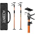 Support Pole, Steel Telescopic Quick Adjustable 3rd Hand Support System, Support Rod, Supports up to 154 lbs Construction Rods for Cabinet Jacks Cargo Bars Drywalls Extends from 49 Inch to 114 Inch