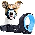 Gentle Muzzle Guard for Dogs - Prevents Biting and Unwanted Chewing Safely – New Secure Comfort Fit - Soft Neoprene Padding – No More Chafing – Training Guide Helps Build Bonds with Pet (Blue, XS)