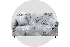 TOMMO Super stretch sofa cover Sofa Covers 1/2/3/4 Seater Sofa ProtectorNon Slip Soft Couch Sofa Cover Washable Furniture Protector Sofa Cover with 1 Pillowcase for Couch Sofa (2 Seater, Warm dandelion)
