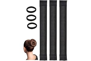 Black Magic Bun Makers 3 Pcs, OCHILIMA Professional Hair Bun Maker-Donut Hair- Perfect Hair Bun Maker-Ballet Bun Maker-Easy Bun Hair Tool-Kids Ballerina Bun-Shaper Bun Hair Tool Easy Bun Snap and Roll