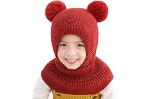 YONKOUNY Pasamontaña Niño Niña Invierno Gorros de Punto de Esquí A Prueba de Viento Sombrero Caliente de Lana Balaclava para Esquí Ciclismo Caza Escalada al Aire Libre 2-5 Años Infantil