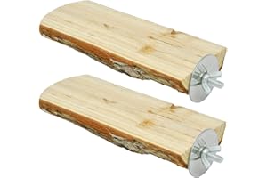 Niteangel Lot de 2 perchoirs en bois pour perroquet
