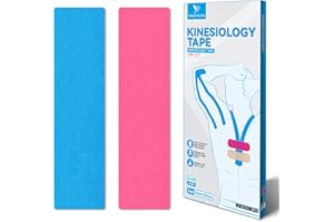 ‎YANGTSUNG YANGTSUNG Kinesiology Tape(25cmx5cm), Elastic Sports Tape Precut for Muscles, wodoodporna i elastyczna taśma fizjoterapeutyczne do kolan, kostek i ramion
