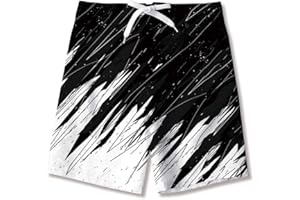 NEWISTAR Pantaloncini da Bagno Ragazzo Stampa 3D Tronchi per la Spiaggia da Bambino Costume da Bagno con Fodera in Mesh per Ragazzi 8-16 Anni