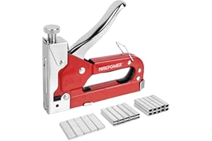 MAXPOWER 3 in 1 sparapunti per con 3000 punti graffette Tracker a 3 vie graffatrice manuale per legno/mobili/finestre/muro spara punti metallici