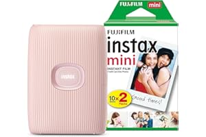 Fujifilm Instax Mini Link 2 Wireless Photo Printer with 20 Shots Film Pack - Soft Pink