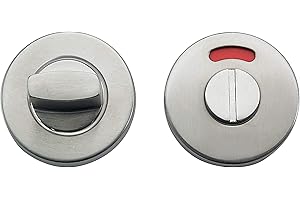 Bricard 667027 - Par de rosetones de acero inoxidable para puerta de inodoro con indicador