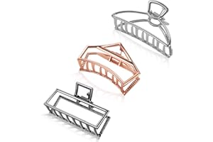 Dadabig 3 Pezzi Pinze per Capelli in Metallo, Clip di Artigli per Capelli, Mollette per Capelli Fermagli per Artigli per Capelli Mollette per Capelli per Donne-3 Stili