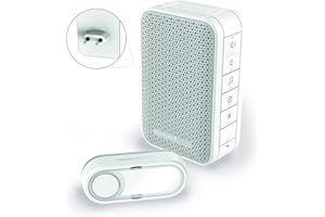 Honeywell Home DC313SP2 Serie 3, Campanello senza Fili Plug-In con LED e Pulsante (Bianco)