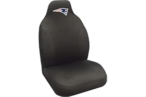 FANMATS NFL New England Patriots Embroidered Seat Cover, Black, 20"x48"