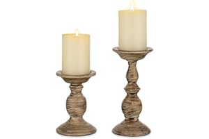 Sziqiqi Portavelas de Columna, 2 Piezas de Candelabros Vintage, Velas para Candelabros Centro de Mesa Decorativas Adornos para Salon Boda Decoracion Navideña