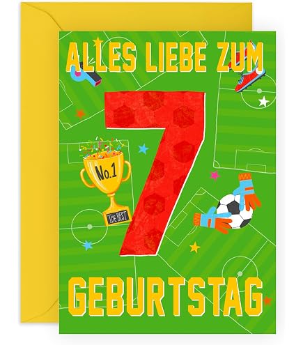 Clintons Geburtstagskarte Für 7-Jährige – '7 Today Presents', Bunt, Mit Umschlag, 216 X 114 Mm