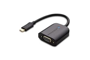Cable Matters Adaptateur USB C VGA (Adaptateur USB C vers VGA) en Noir - Port Thunderbolt 3 Compatible pour MacBook Pro, Dell XPS 13, 15, HP Spectre x 360, Surface Book 2, Lenovo Yoga 910 et Plus