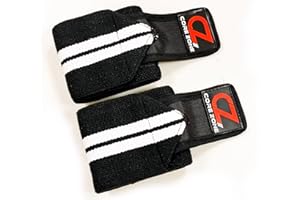 COREZONE Wrist Wraps - 18" Professional Grade with Thumb Loops - Wrist Straps Support Braces - Men & Women - Weight Lifting, Powerlifting, Strength Training
