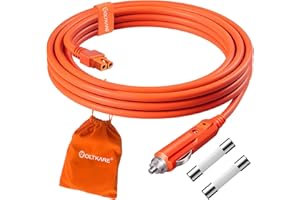 VOLTKARE Autoladekabel, 2,5 m, 14 AWG, 15 A, 12 V/24 V, für Ecoflow Delta/River/River 2 Series, Bluetti EB55, Anker 757/767 tragbare Kraftwerke – Zigarettenanzünder auf XT60i-Anschluss