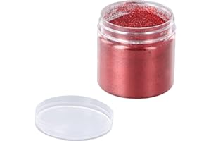 FUTUHADA Rot Glitzerpulver, Schimmernder Glitzerpuder, Glitzer-Pulver zum Basteln, Red Glitter Fine, 0.2mm Fine Glitzerpulver, Basteln Glitzerpuder, 100 g/3,53 oz Feiner Rotglitzer für Haare Face Eye Nail