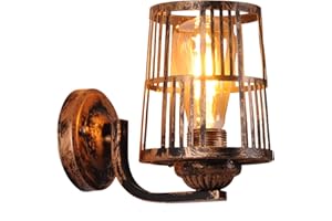 TWSXTE Appliques da parete per interni in metallo industriale Vecchio Applique di retrò (senza lampadine)