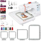 PooLin EOC06 Touch Screen Embroidery Machine Digital Embroidery Machine Letters and Patterns Embroidery Machine for Customizi