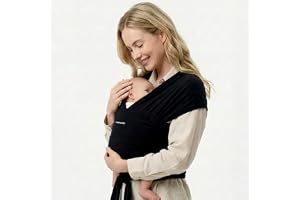 Momcozy Baby Wrap Carrier for 3.6-15kg, Easy to Wear Baby Sling Carriers from Newborn, Adjustable Baby Carriers for Newborn t