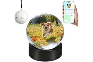 ARMYJY Personalisierte Video Kugel, 7 cm, Zwei Vorführungsmodell, Kristallkugel mit LED-Licht für Unvergessliche Anlässe, Kompatibel mit WLAN, Dekorative Erinnerungsgeschenke, USB-C(weiß)