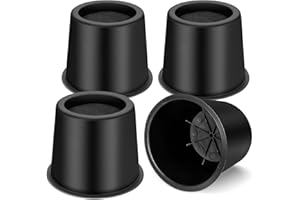 MixDora Round Bed Chair Risers With Foam Pads Furniture Raisers Lifter for Desks Couches Sofas Table Set of 4 (3 Inches)