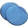 DIKXO 2 Pcs Microfiber Car Wax Applicator and Cleaning Pads with Finger Pockets, Ultra-Soft Microfiber Wax Applicator Pads, Blue