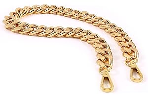 Xiazw Stabil Metall Taschenkette Geldbörsen Riemen Kette Schultergurt Taschengurt Ersatz für Handtaschen 65 cm (Gelbes Gold)