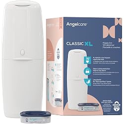 Diaper Genie Platinum - Secchio Per Pannolini Anti-odore In Acciaio Inox, Capacità 47 Pannolini