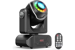 YESPICK 50W Lyre LED Lumières de scène Tête Mobile 8 Couleurs 7 Gobos Eclairage de scène Lumineux Disco avec télécommande Pour Disco KTV Party bar Club mariage Festivals