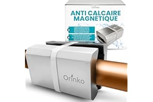 ORINKO Aimant Anticalcaire Magnétique Puissant pour Canalisation et Robinet – Anti Calcaire Magnétique pour Lave-Linge, Lave-Vaisselle et Douche – Adoucisseur d’Eau sans Produit Chimique