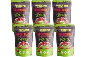 Frystorkade jordgubbar set om 6 – torkade jordgubbar – torkade jordgubbar – torkade frukter och bär, frystorkade, osockrade o