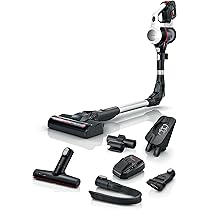 Bosch Accustofzuiger Unlimited 7 BSS715XFRSH, draadloos, knikbuis, laag geluidsniveau, 2 accu's, snellader, Made in Germany, zwart