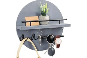 DAAIXC Stile Rustico In Legno Circolare Portachiavi Da Parete, Adatto Come Decorazione Per L'Ingresso Principale, La Camera Da Letto, L'Ufficio E La Cucina Porta Chiavi Da Muro Per Casa.