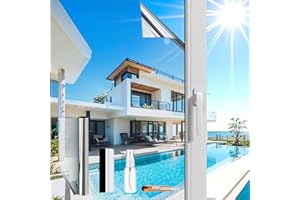 ‎FENSFOLIE Silber(118X200cm) UV Schutzfolie | Spiegelfolie Fenster Hitzeschutz | Sonnenschutzfolie Fenster innen oder außen | Fensterfolie Sonnenschutz Hitzeschutz | Spiegelfolie Selbstklebend Rückstandslose