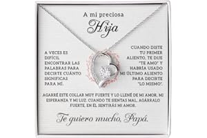 Bramart Collar para Mujer Esposa, Mamá, Novia, Hija, Amiga - Ideas de Regalos para ella, Aniversario de Matrimonio, Cumpleaños o Navidad - Estuche con DEDICATORIA incluido