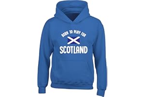 Hippowarehouse Born to Play for Scotland kids unisex Hoodie hooded top