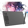 VEIKK A50 Graphics Drawing Tablet with 8192 Pressure Sensitivity(Battery-Free Passive Pen)