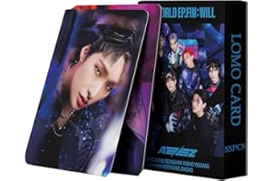 Yuto ATEEZ - Tarjetas lomo 55 piezas ATEEZ Nuevo álbum THE World EP.FIN Will lomo Cards ATEEZ Postales ateez Photocards Set