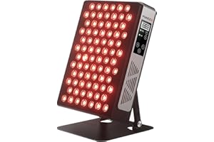 FliKEZE Lámpara infrarroja, 7 longitudes de onda, 78 LED de triple y cuádruple chip, 460-880 nm, alivio del dolor, recuperación muscular,soporte ajustable, panel de terapia de luz roja