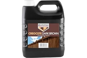 Bartoline Creosoak Dark Brown 4L – Oil-Based Wood Treatment & Preserver for Fences, Sheds, & Timber Long-Lasting Exterior Stain, Weatherproof, Water-Repellent Finish