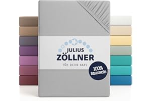 JULIUS ZÖLLNER Zöllner Spannbetttuch Jersey Hellgrau 70x140cm