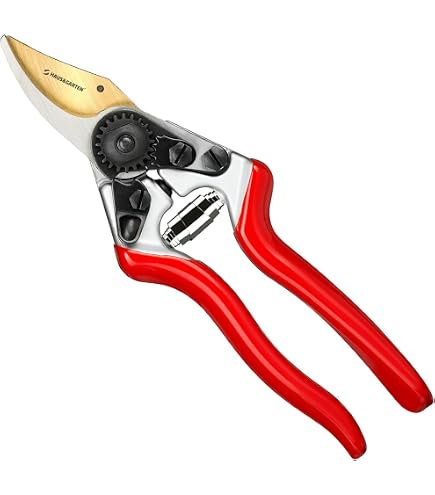 Felco Model 5 Pruner - Red Handled Garden Secateurs | Economy Bypass Trimmer For Home Gardening-257195