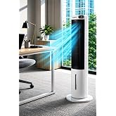 Kule Tipi Soğutucu Fan Uzaktan Kumandalı Su Buharlı Soğutucu Vantilat&ouml;r 70W-3L Su Tankı-Led Ekranlı