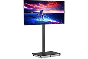 XINLEI Soporte TV enrollable con ruedas, soporte de TV con ruedas ajustable en altura para pantallas planas de 42 a 70 pulgadas hasta 40 kg. Máx. VESA 600 x 400 mm