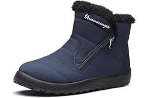 Vunavueya Winterstiefel Damen Warm gefütterte Winterschuhe Schneestiefel Winter Schlupfstiefel Kurzschaft Stiefel Boots Schuhe gr.35-42