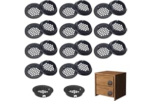 SHENSAIGO Kratki wentylacyjne, białe, 35 mm, kratka wentylacyjna ze stali nierdzewnej, otwory wentylacyjne, okrągłe, otwory wentylacyjne, kratka wentylacyjna do kuchni, łazienki, szafki, regału na książki