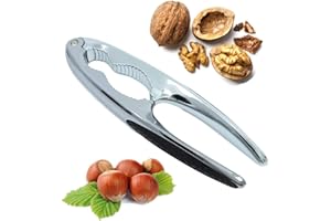 VITA PERFETTA Nussknacker aus Metall mit rutschfesten Gummigriffen – robuster Nussknacker für Pekannüsse – Paranuss – Muschel mit Meeresfrüchten