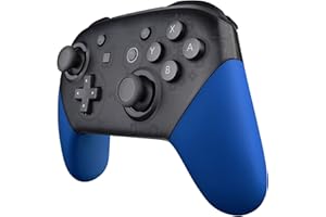eXtremeRate Coque pour Nintendo Switch Pro Accessoires Manette Remplacement Cover Grip Controller Case,sans Manette-Bleu