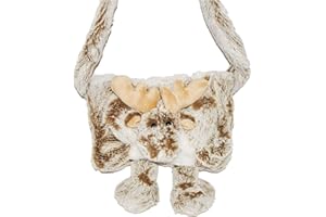 alles-meine.de GmbH weicher Muff als 3-D Elch - mit extra Tasche - Kinder Kindermuff - für warme Hände - wie Handschuh/Handschuhe - Tiere - zum Umhängen für Mädchen und Jungen