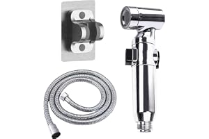 Hydrosskop, Bidet-dusch, bidé duschmunstycke , hydroskop för toalett med rör 150 cm och icke-borrhållare, handfatsdusch för b